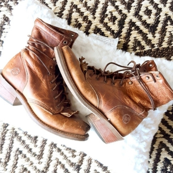 Double H Shoes | Double H Lace Up Roper Boots | Color: Tan | Size: 6 | Ok2h8me15's Closet
